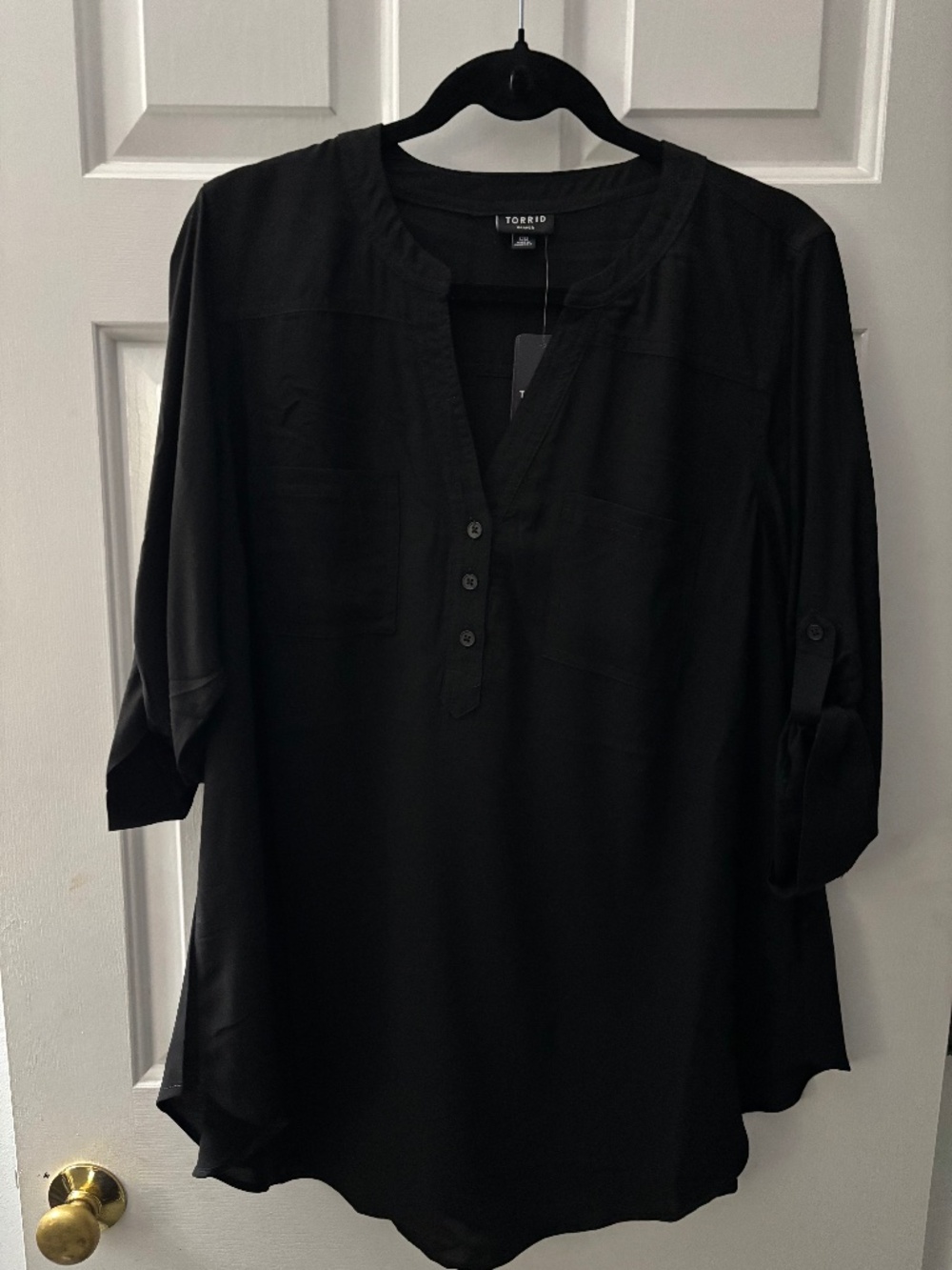 Torrid black Harper blouse 00x 12
